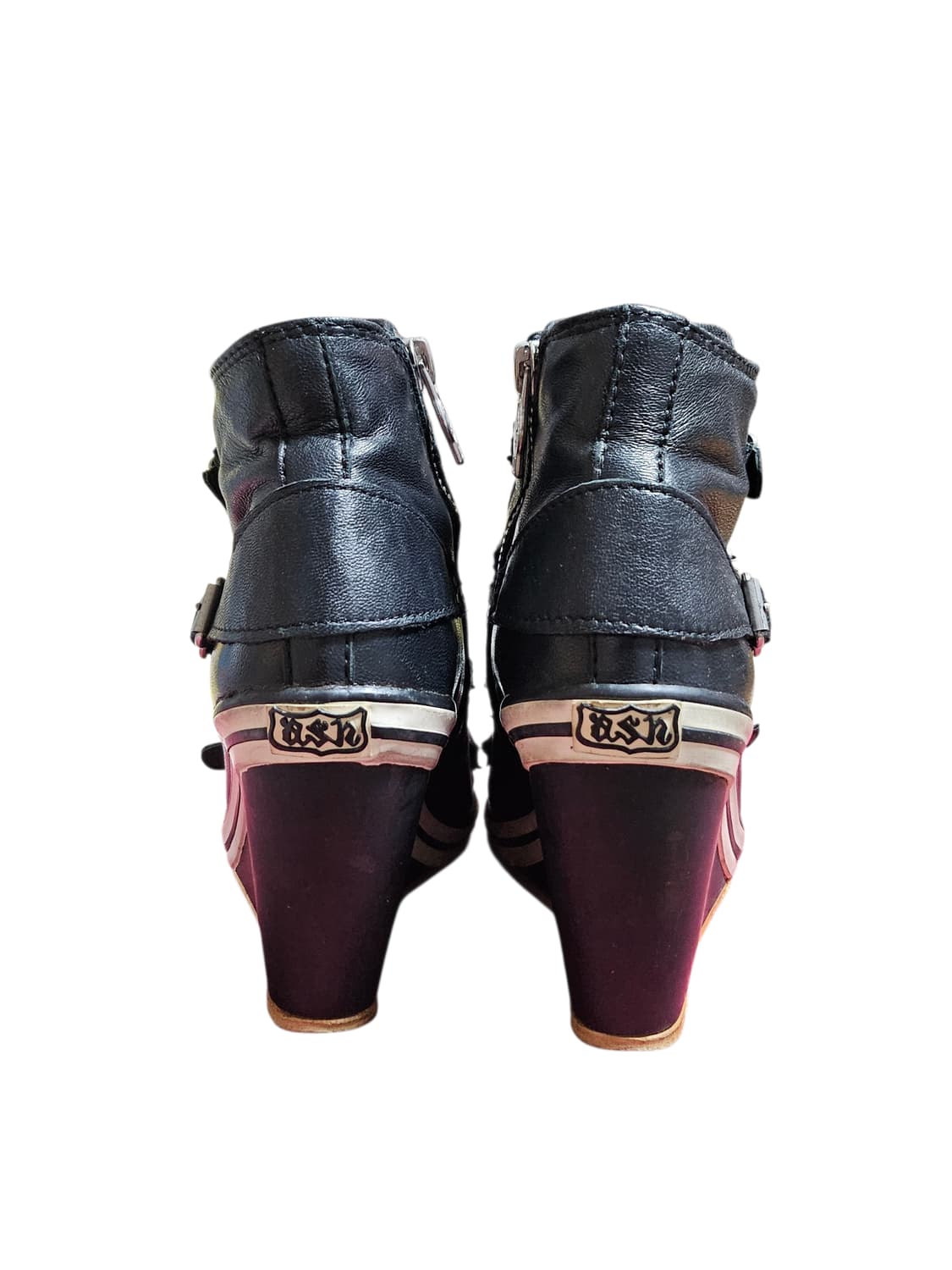 [정품] ASH 아쉬 웨지힐 스니커즈 35M 블랙 버클 하이탑 키높이운동 상품이미지9