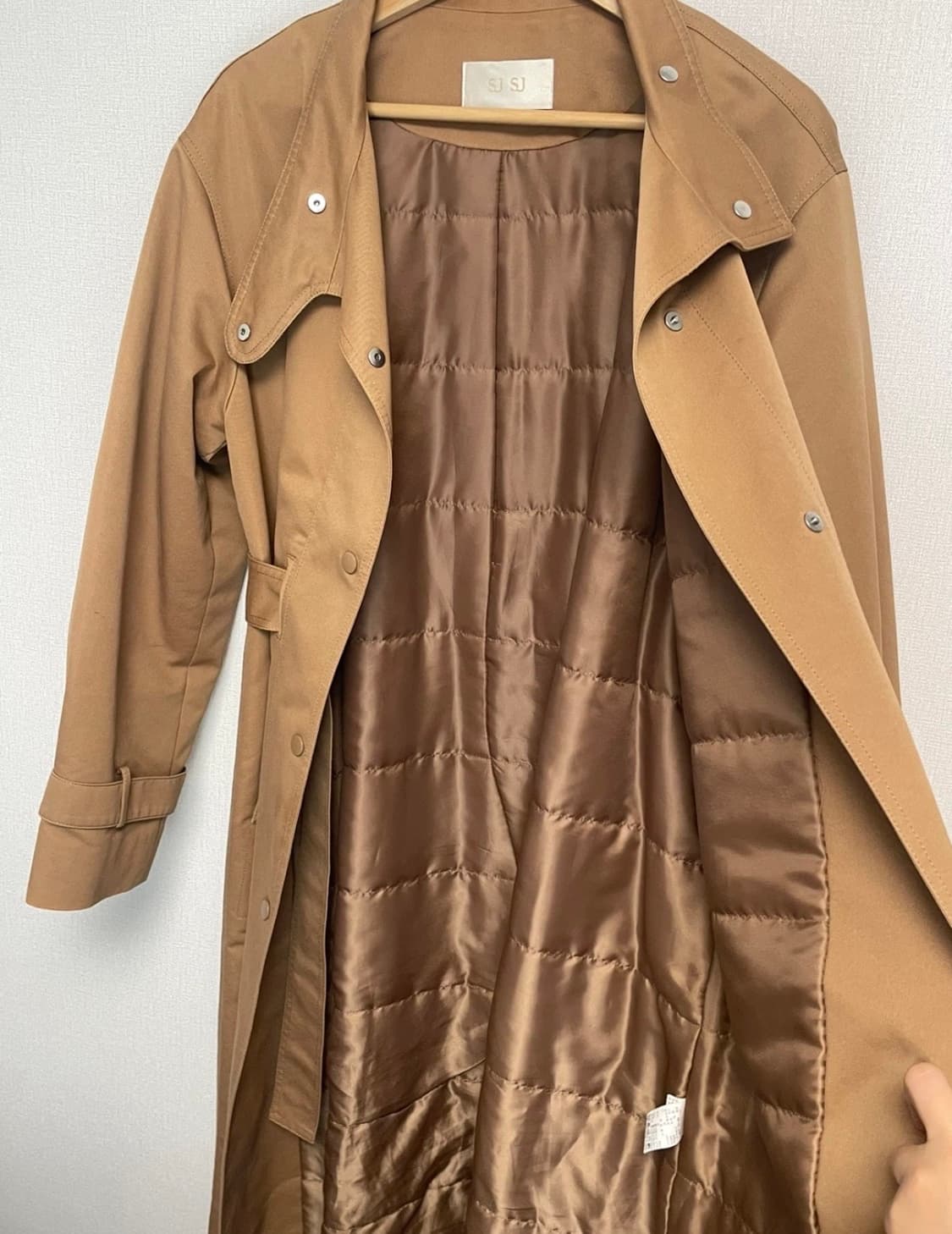 한섬 SJSJ 베이지 트렌치코트 88(L) 상품이미지5