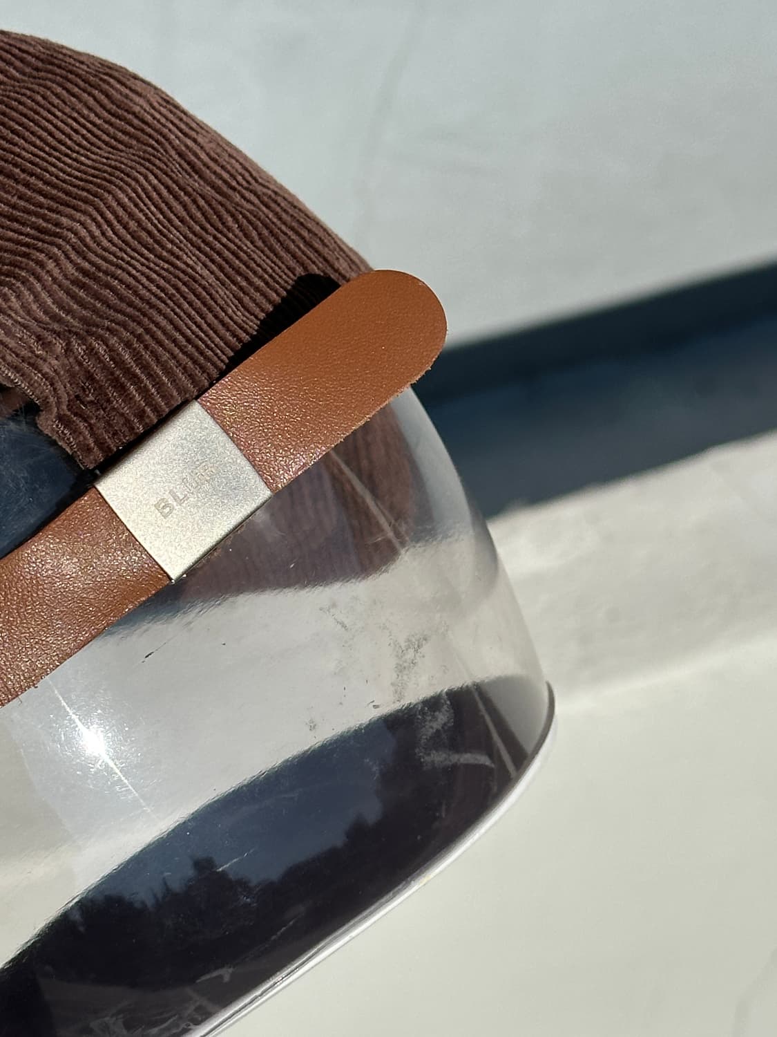 [F] Blur 블러 로고 브라운 코듀로이 볼캡 모자 상품이미지5