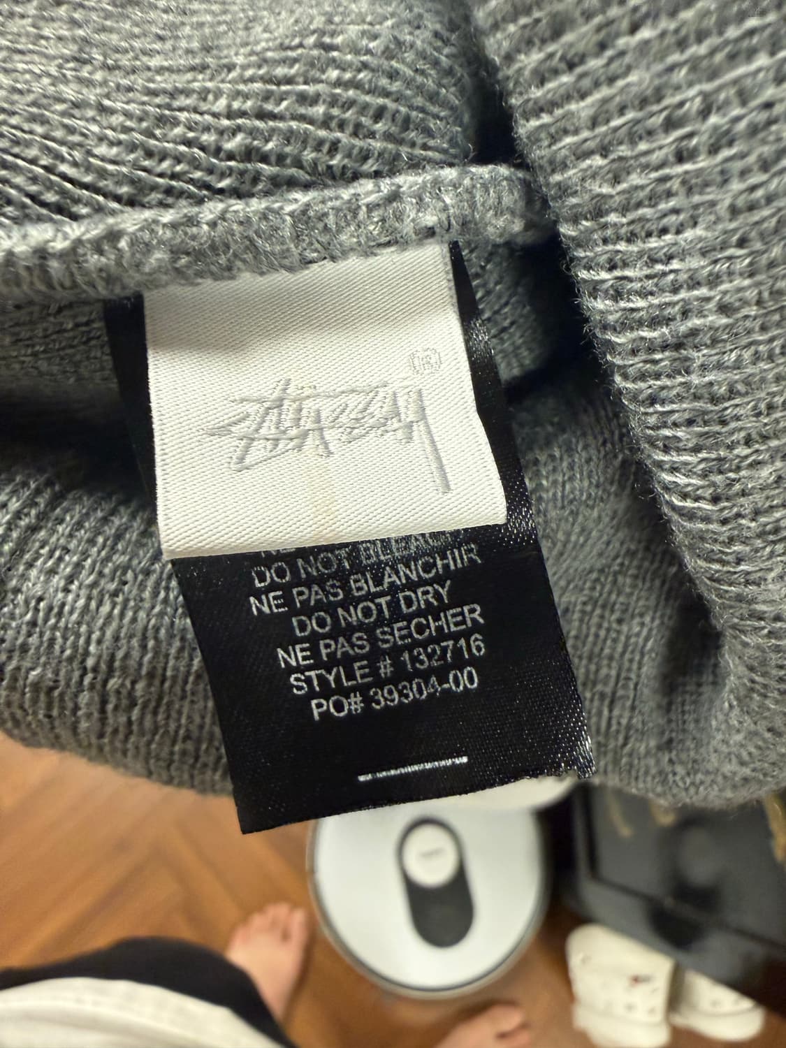 스투시 그레이 더블로고 비니 상품이미지3