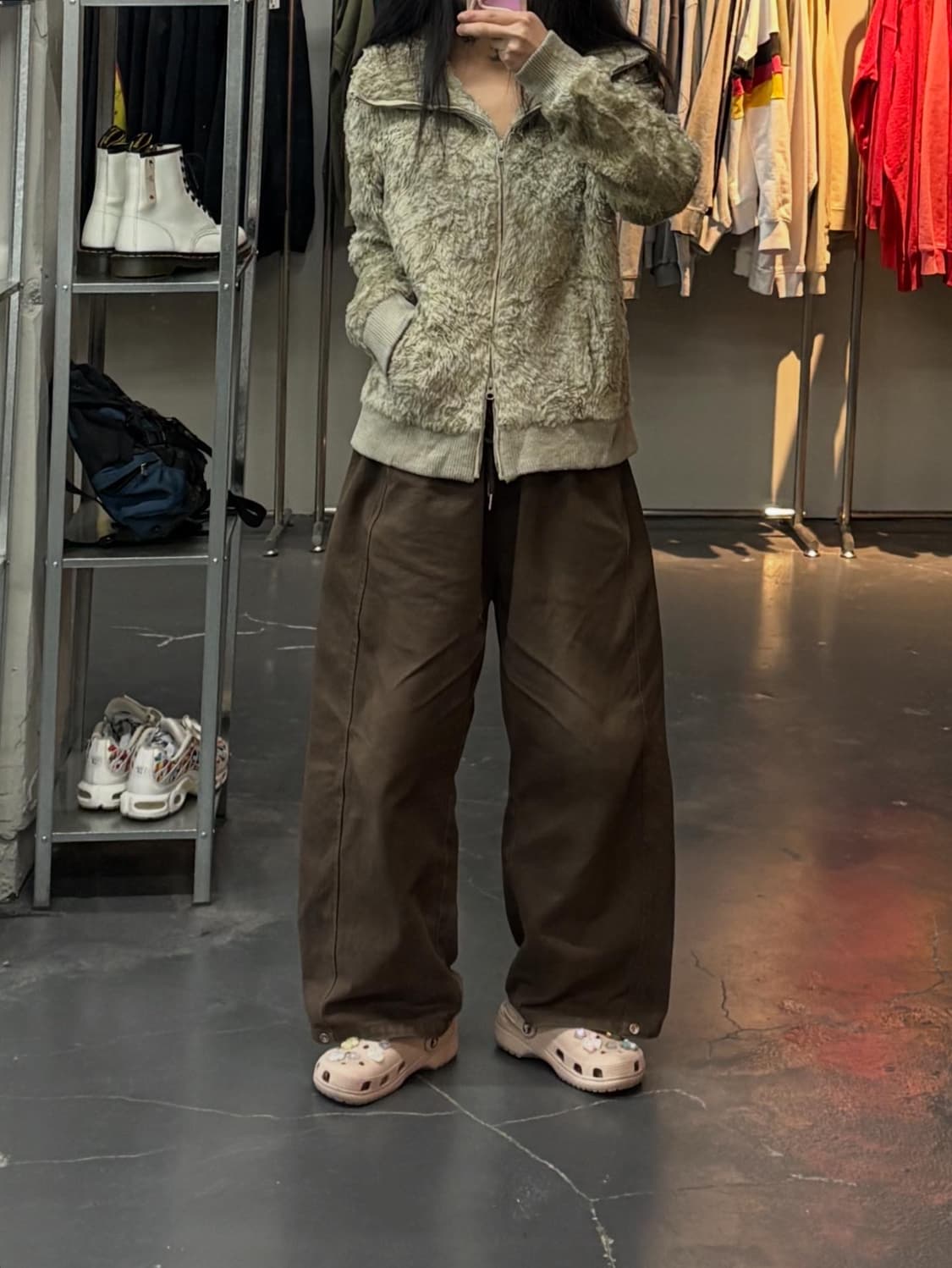 일본 빈티지 퍼 집업 투웨이 자켓 A2987 상품이미지1