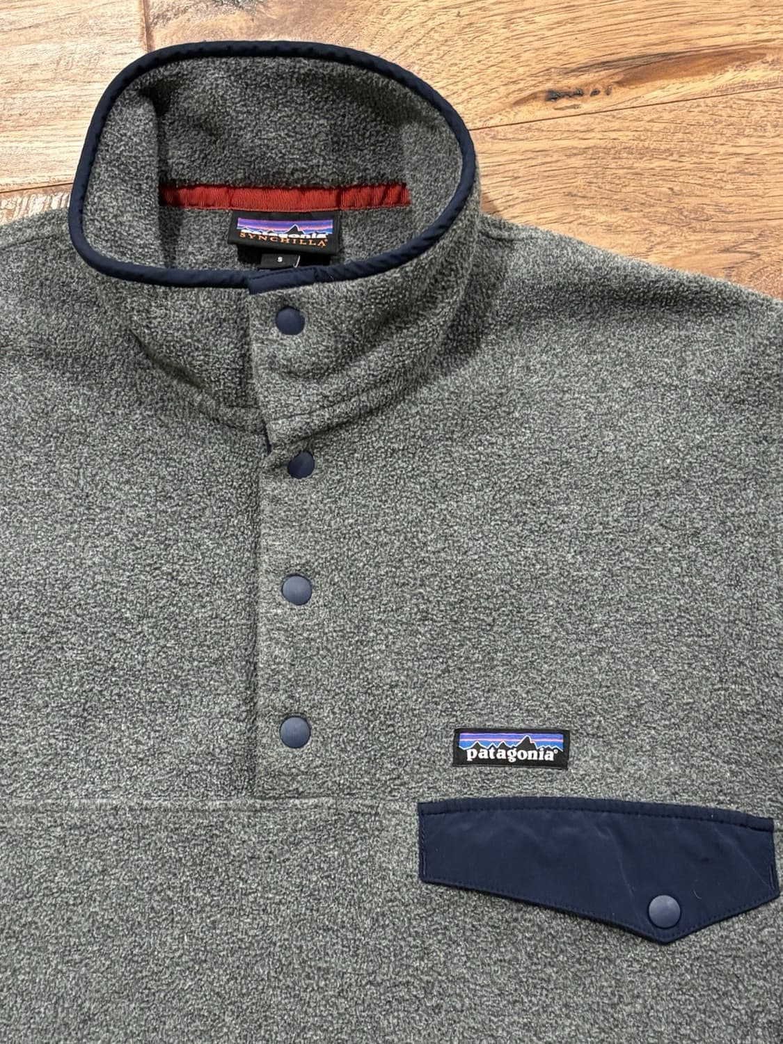 12FW 파타고니아 신칠라 스냅-T 플리스 그레이 네이비 상품이미지2
