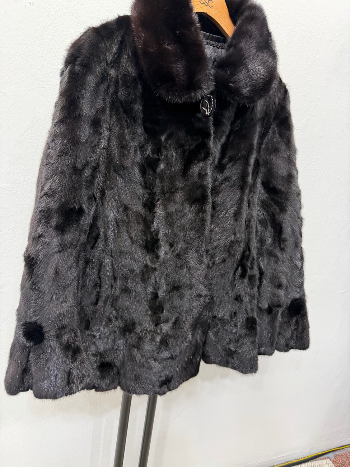 정품) 진도 블랙 밍크 모피 코트 94 상품이미지2