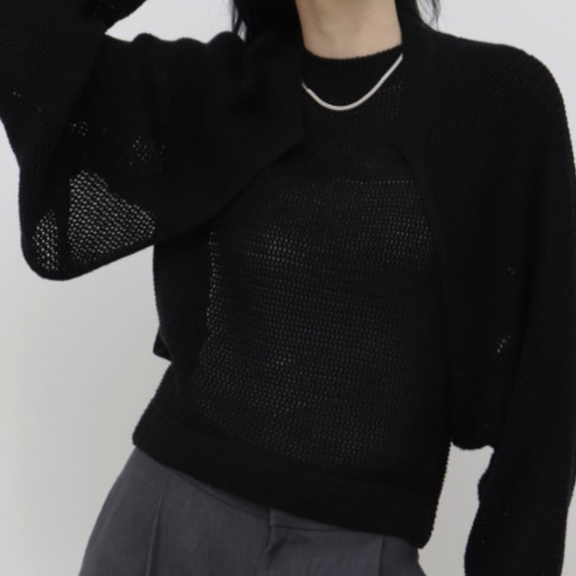 트리밍버드 니트 베스트 볼레로 셋업 일괄 판매 상품이미지1