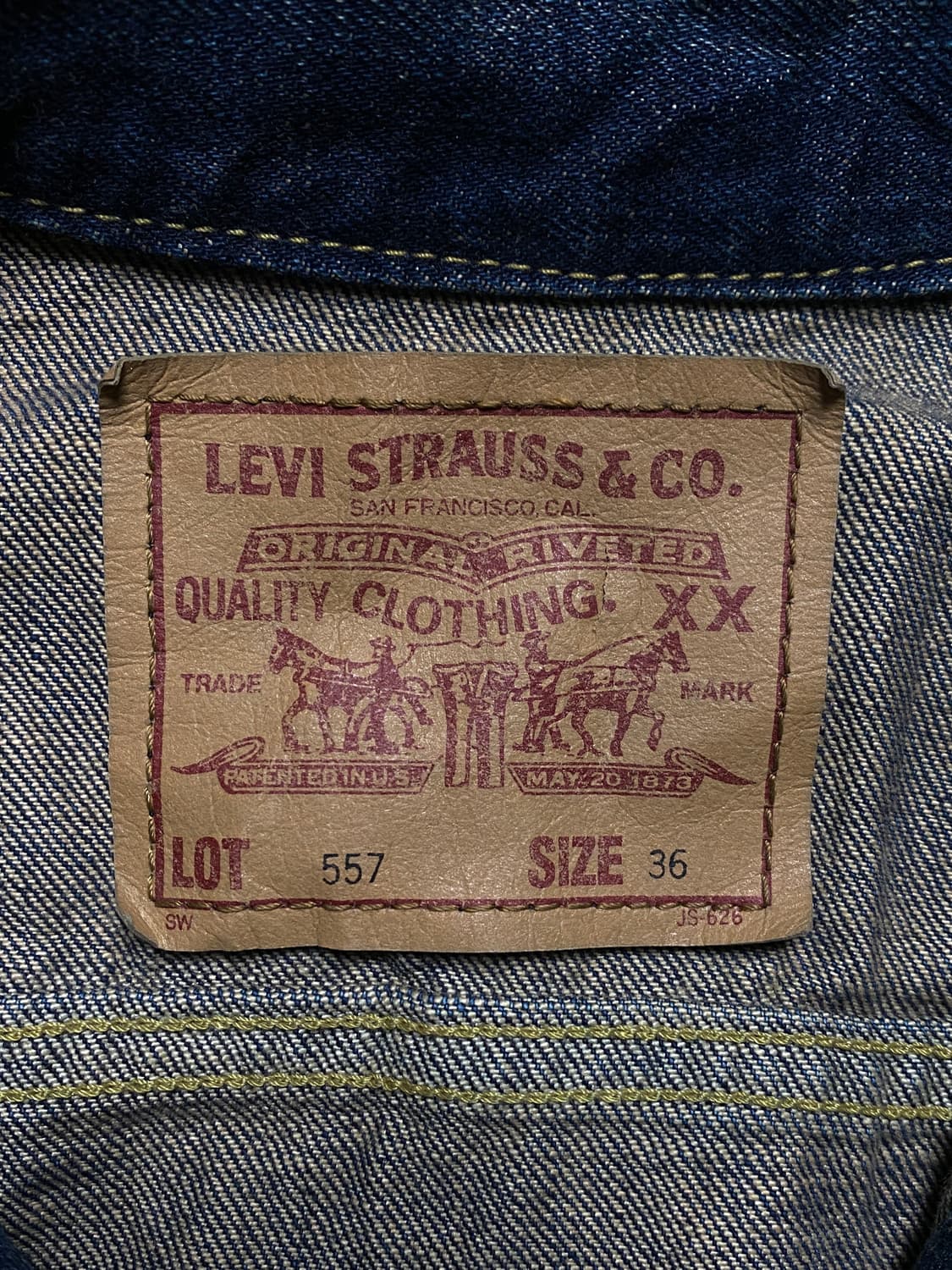 빈티지 리바이스 청자켓 빅E 70557 상품이미지3