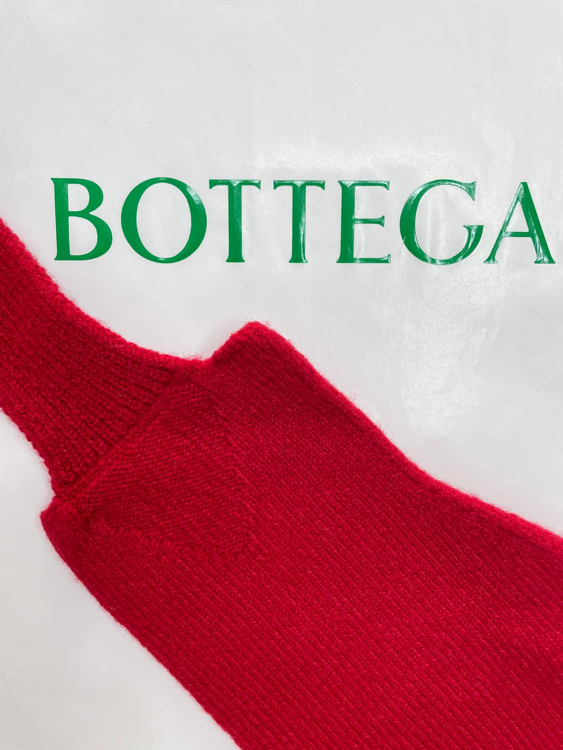 새상품 보테가베네타 울 캐시미어 장갑 넥워머 장갑 레드 컬러 상품이미지6