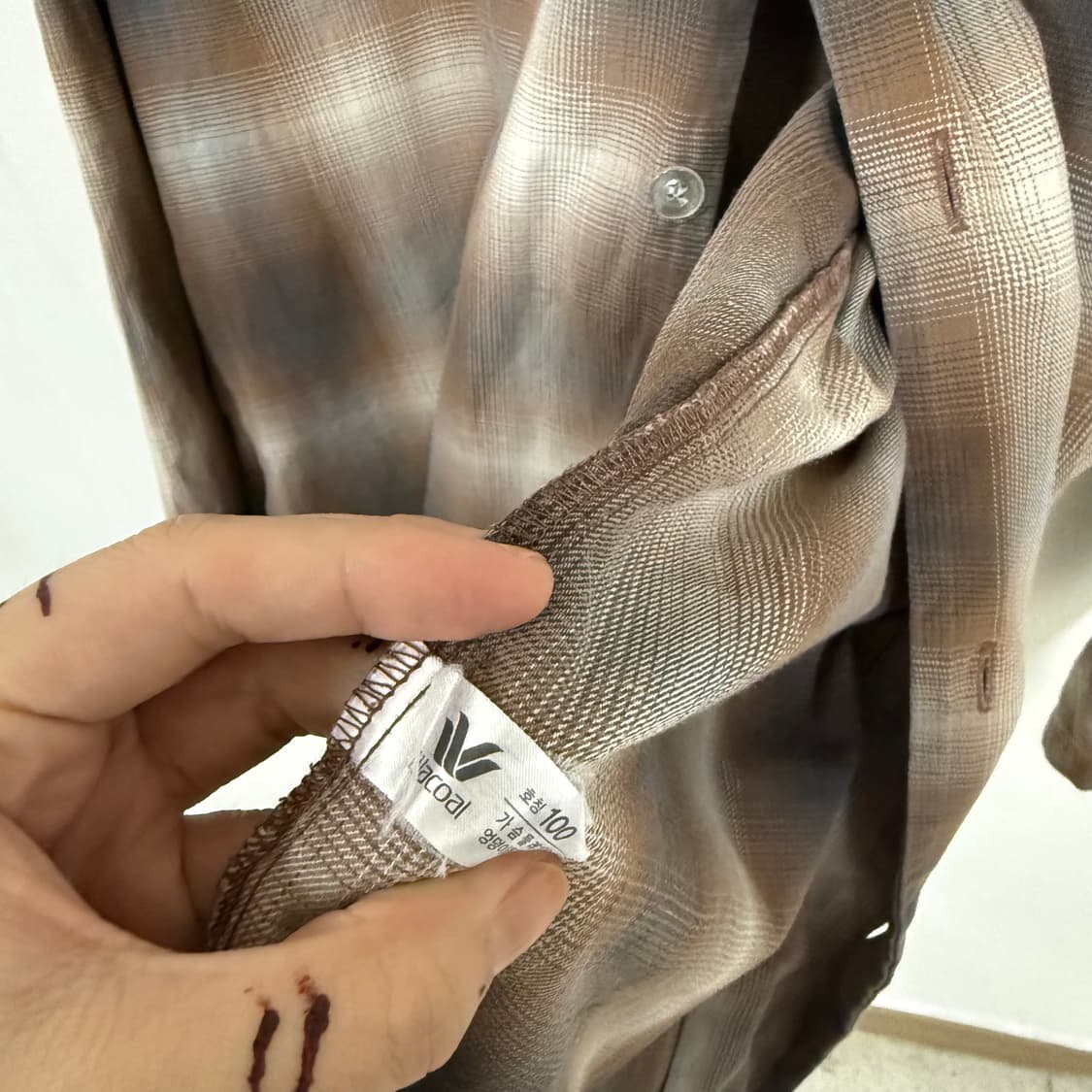 Wacoal 체크셔츠L 상품이미지4