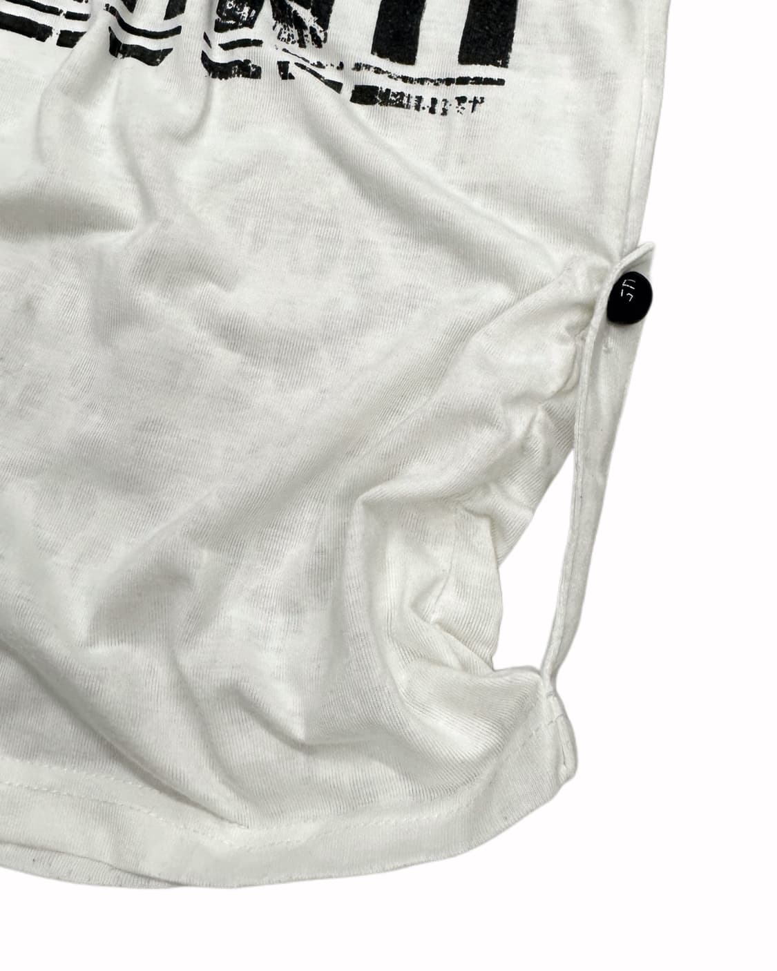 see-thorugh pattern shirring t-shirt 상품이미지3