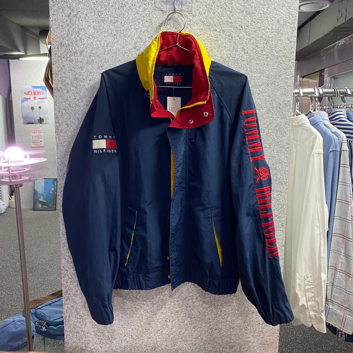 타미힐피거 빅로고 컬러블록 후디드 윈드브레이커 B4581 상품이미지2