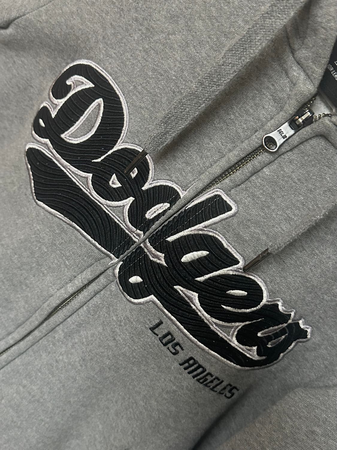 MLB 기모 후드집업 그레이 85 상품이미지3