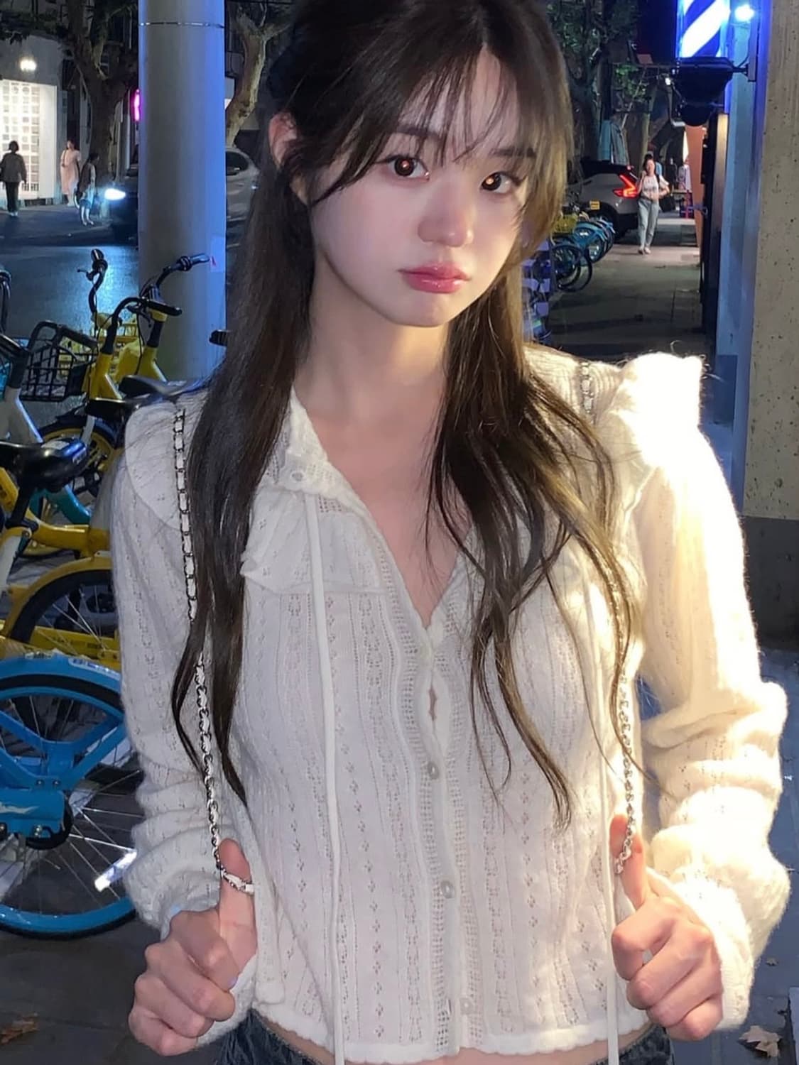 더바넷 Finni Pointelle Knit Cardigan 상품이미지1