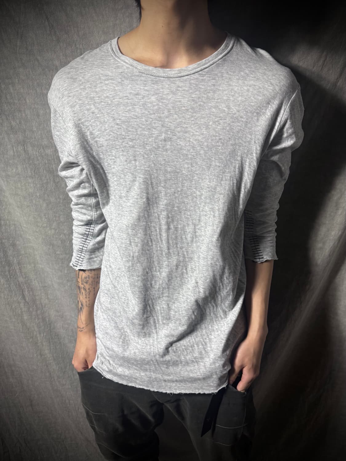 thom/krom 3/4 Stitch Detail Long Tee  상품이미지2