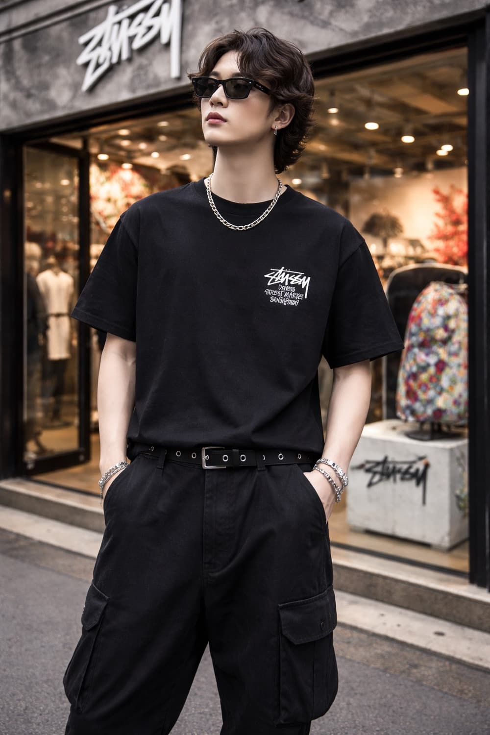 🧢 Stüssy 스투시 Dover Street Market - 블랙 상품이미지2