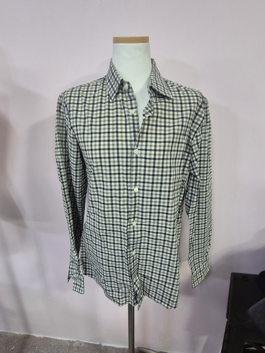 time 체크무늬 긴팔 남방 셔츠 상품이미지1