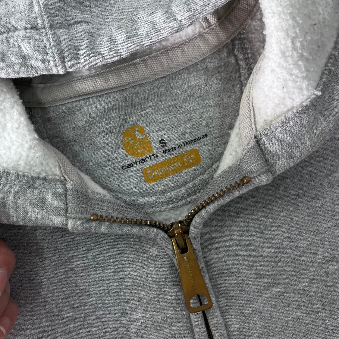 100 칼하트 그레이 후드집업 상품이미지2