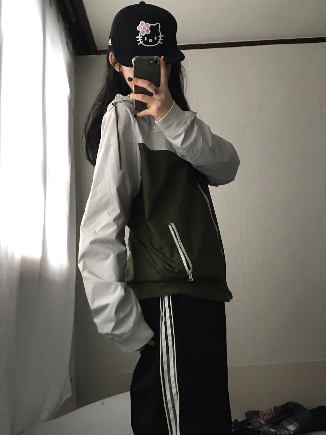 나이키 카키 후드 바람막이 상품이미지2