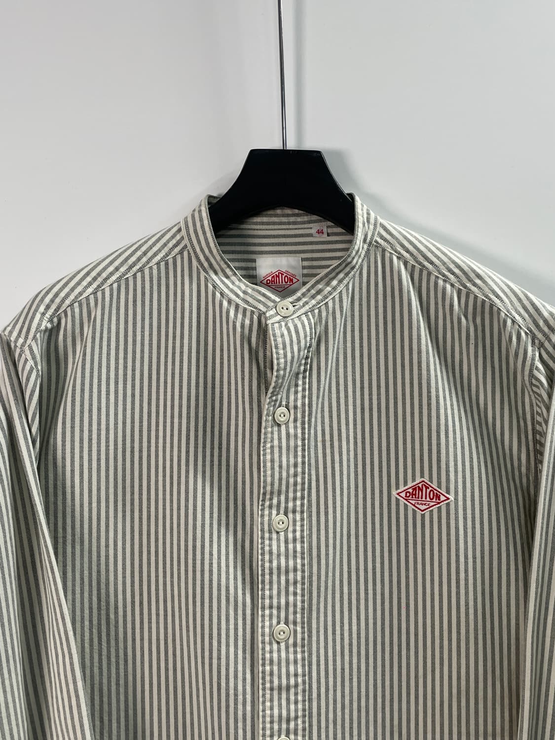 단톤 스트라이프 옥스포드 밴드 셔츠 (on.676) 상품이미지2