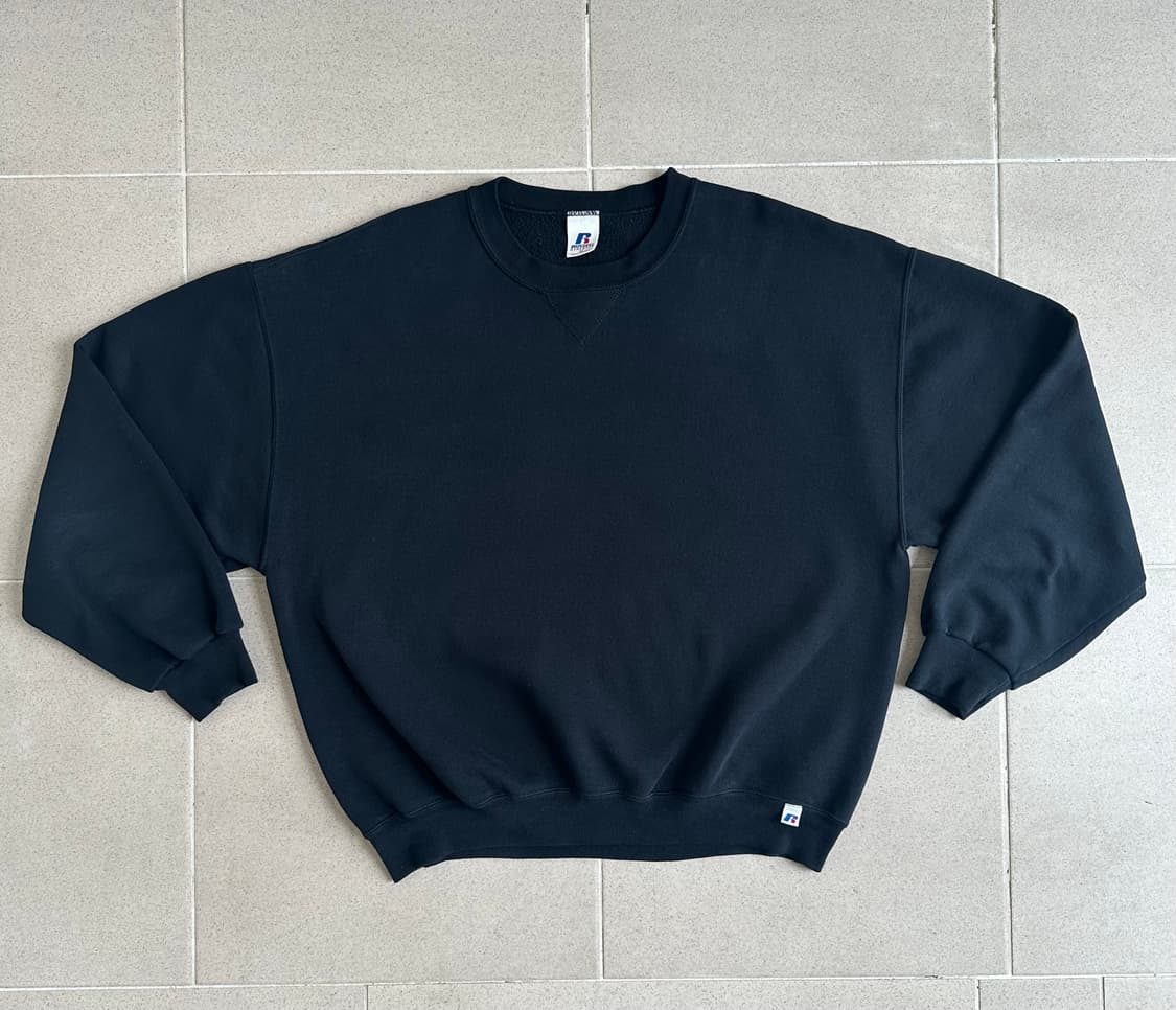00s 빈티지 러셀 스웻셔츠 블랙 XL 상품이미지1