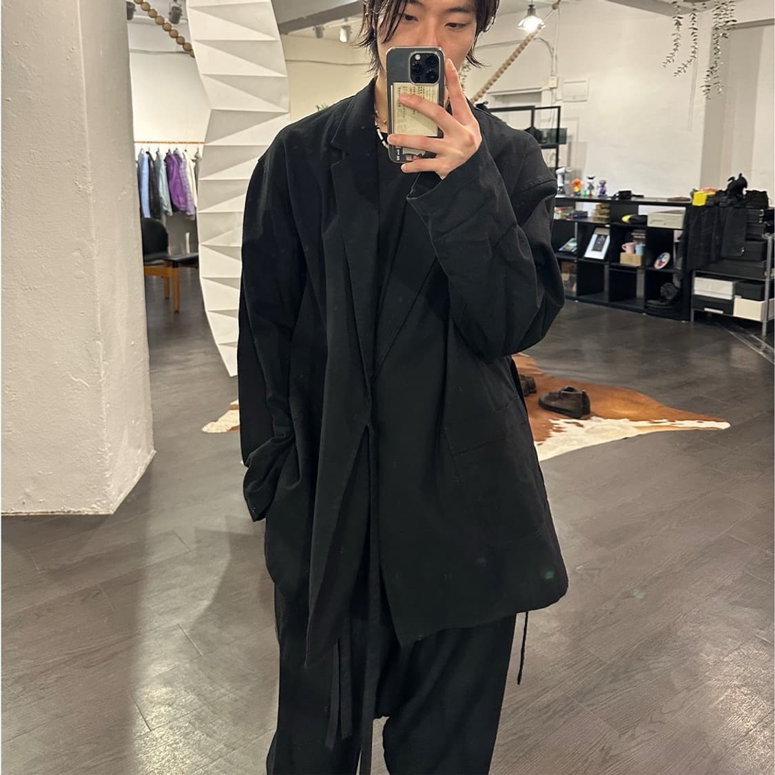 요지야마모토 랩 디테일 오버사이즈 블레이저 상품이미지4