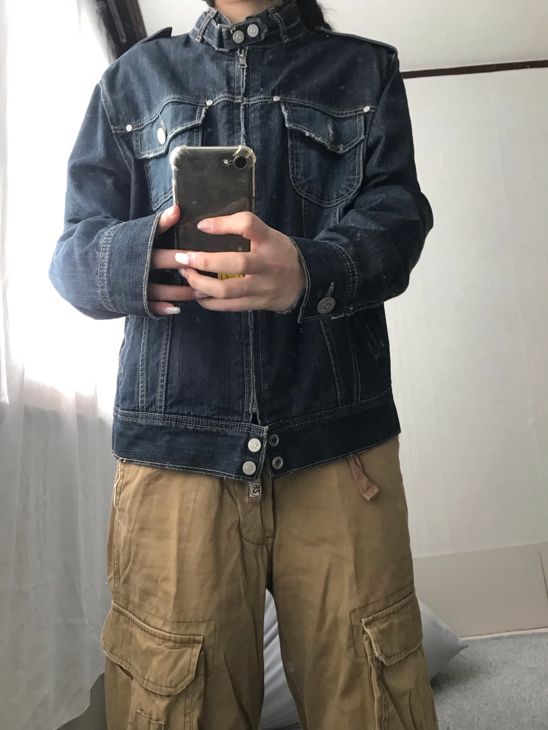 빈티지 넥버클디테일 데님 자켓 상품이미지4
