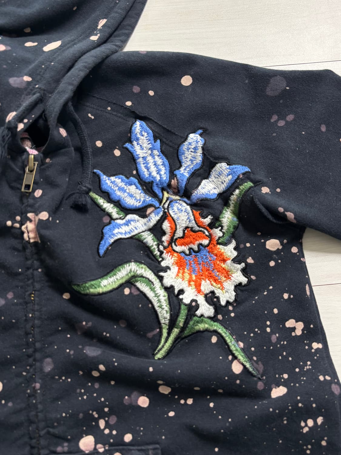 (예약중)반택무배o사이즈문의x 에드하디 빈티지 플라워 후드집업 xs 상품이미지4