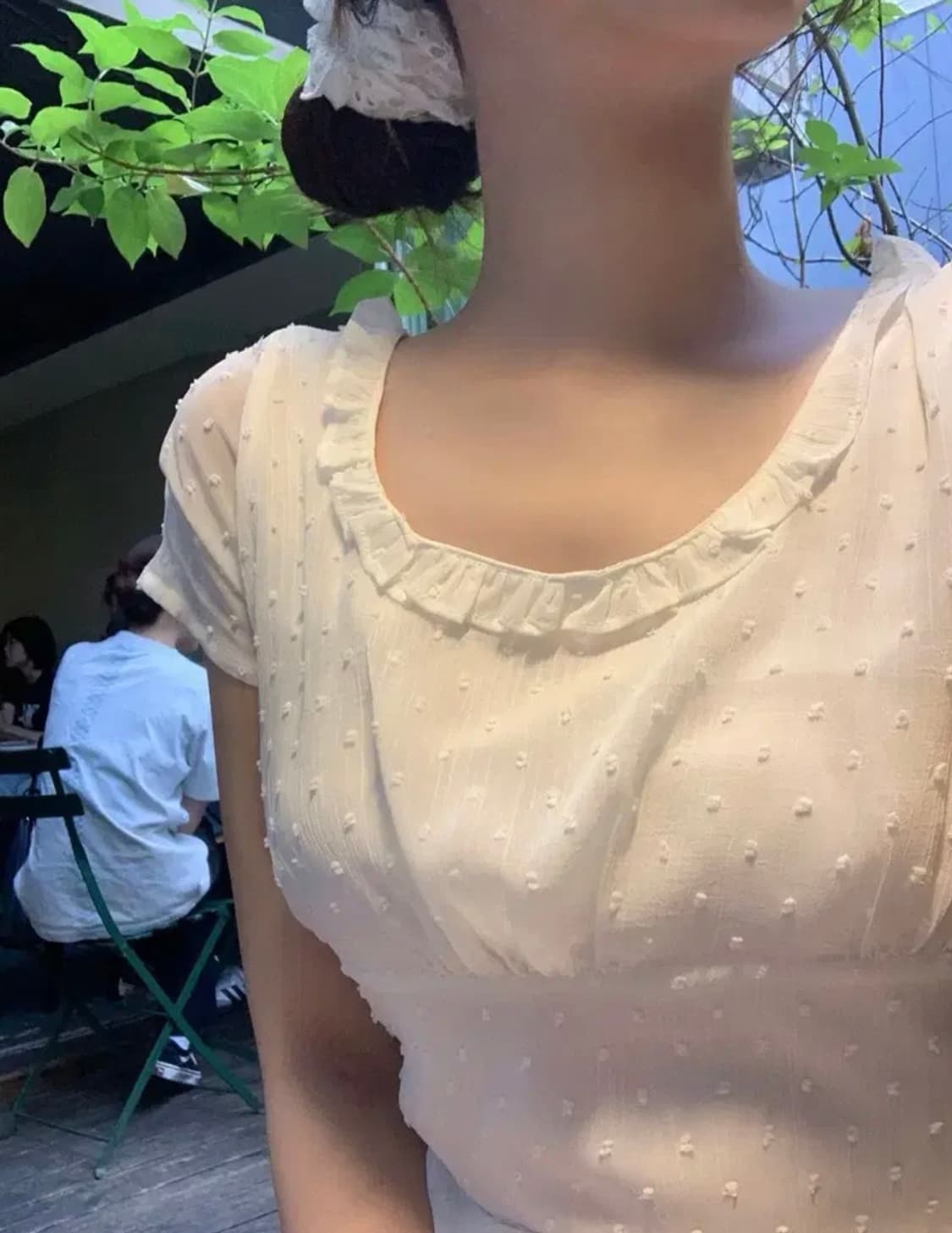 제니오 애니 도트 쉬폰블라우스 상품이미지1