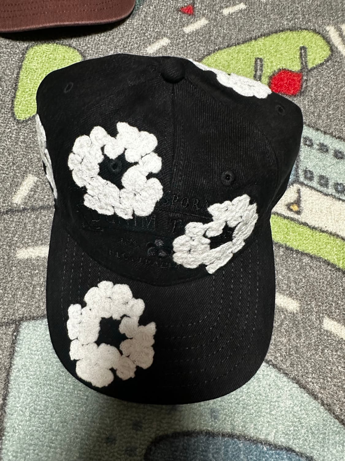 데님티어스 / 데님 wreath 캡 / 블랙 상품이미지1