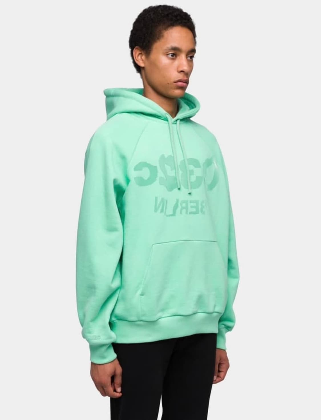 032c glitch hoodie 글리치 후디 후드티 그린 상품이미지1