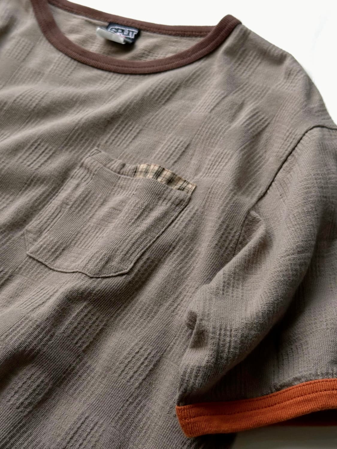 Volume cotton desgin ringer tee 상품이미지2