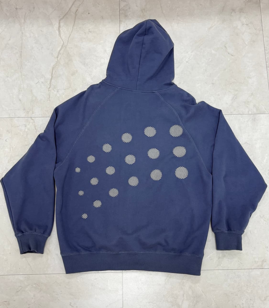 Dot-Com Zip-Up Hoodie Dusty Blue 상품이미지3