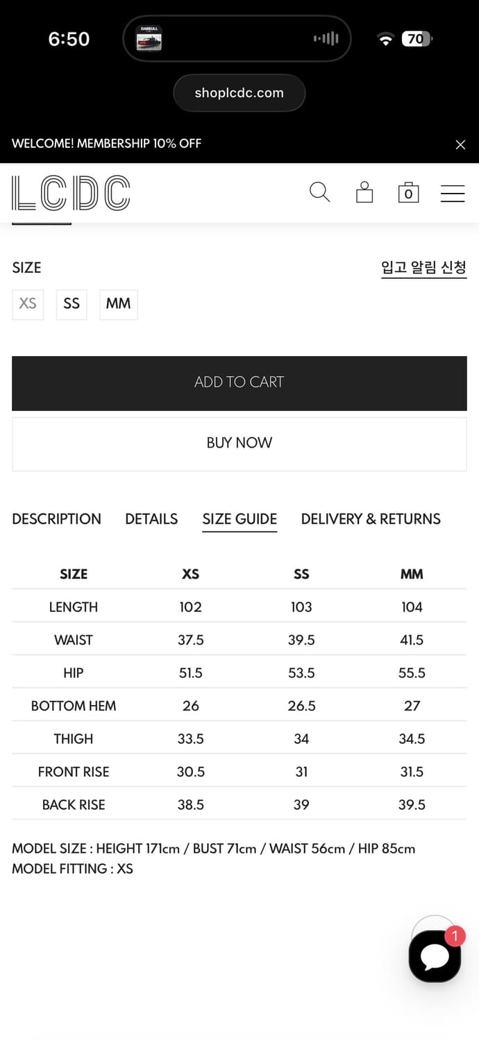 Lcdc DESTROYED RIVET DENIM (NAVY) 상품이미지4