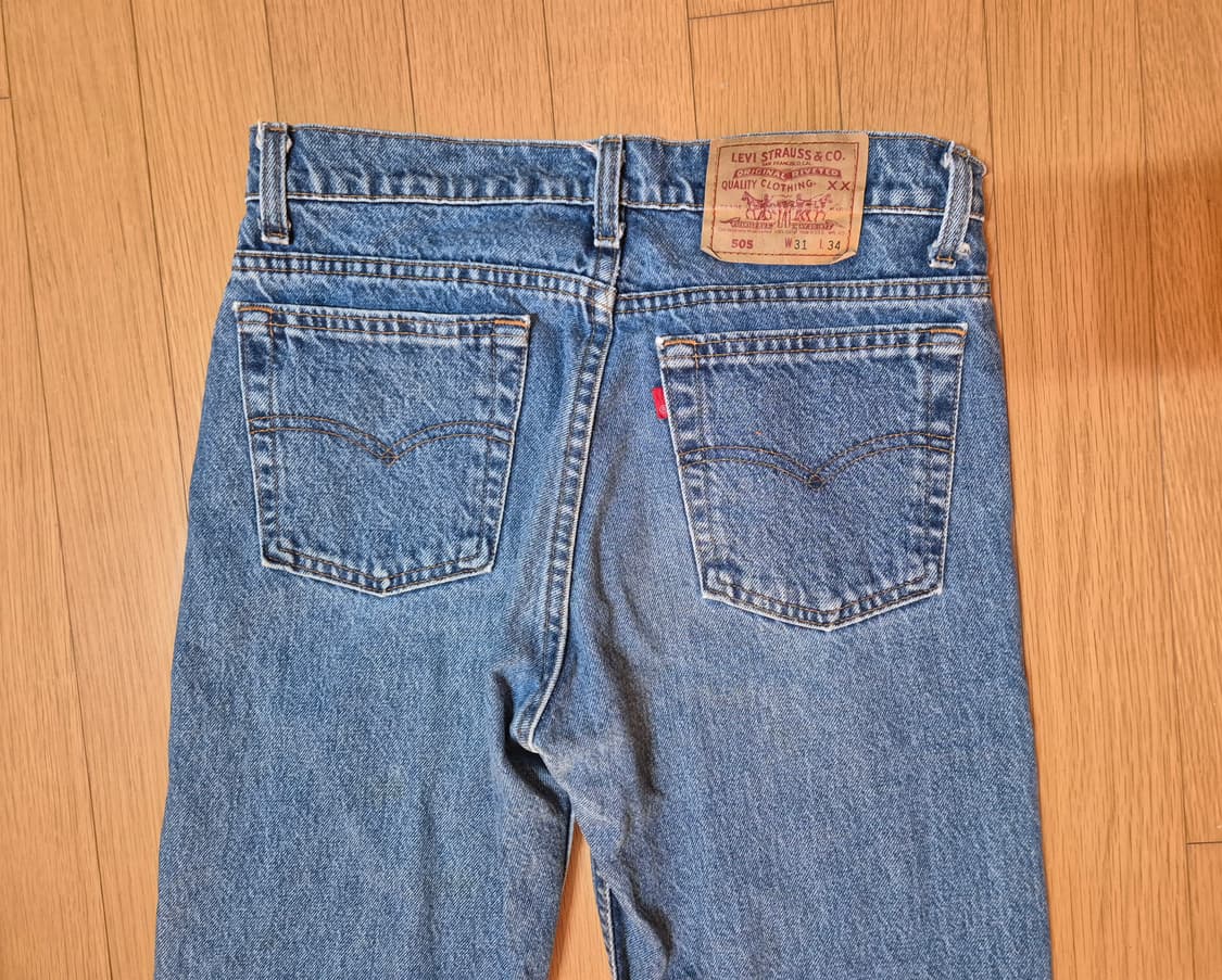 90s 미국 리바이스 R탭 레드 505 데님 팬츠 상품이미지8