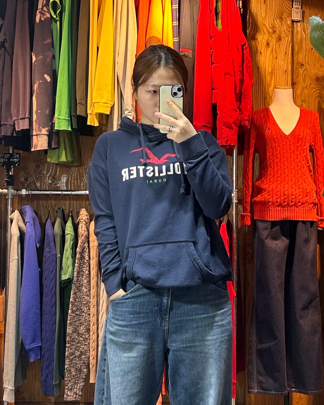 L 홀리스터 두바이 에디션 자수로고 후드 상품이미지1