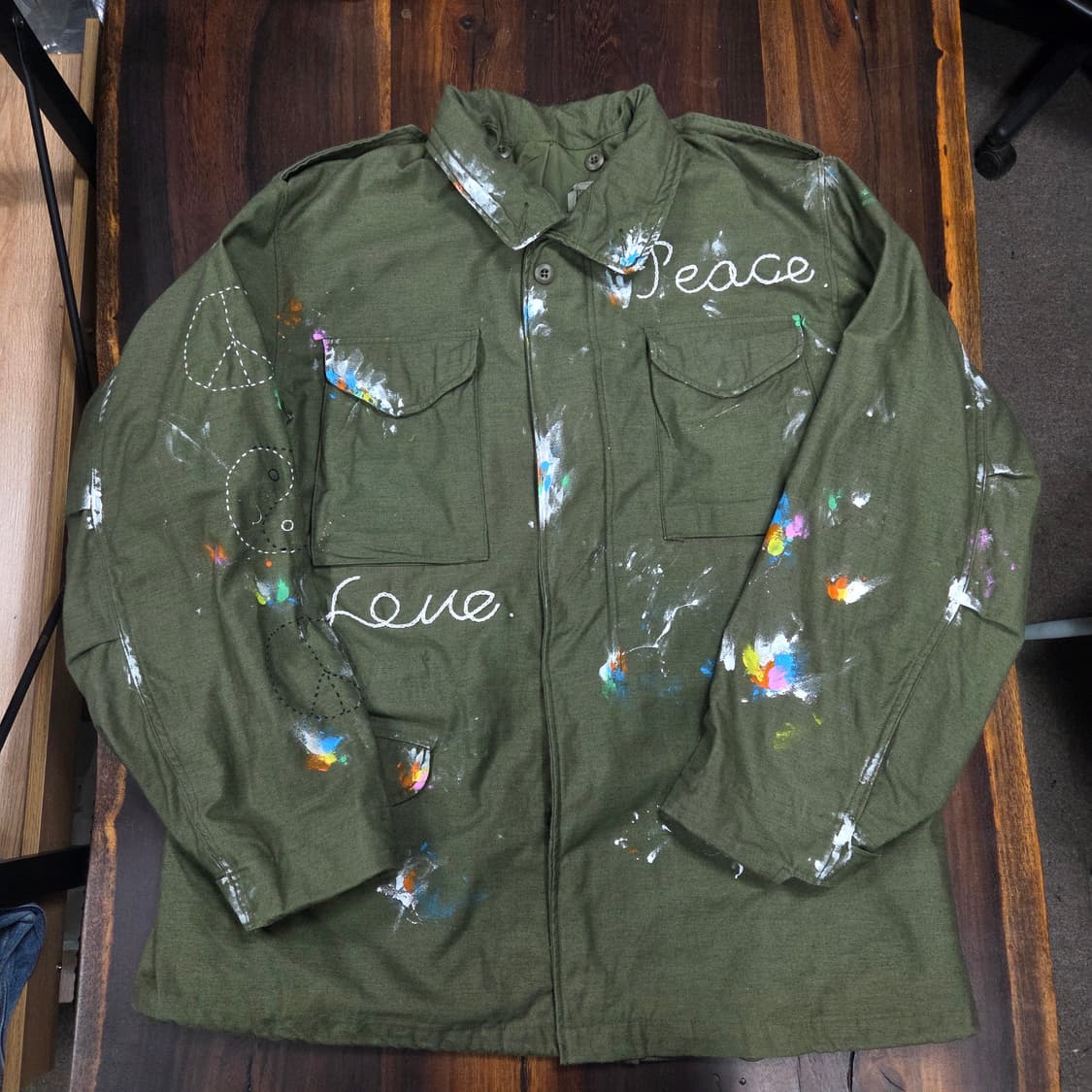 S.O/핸드페인팅, 자수 커스텀 필드자켓 상품이미지2