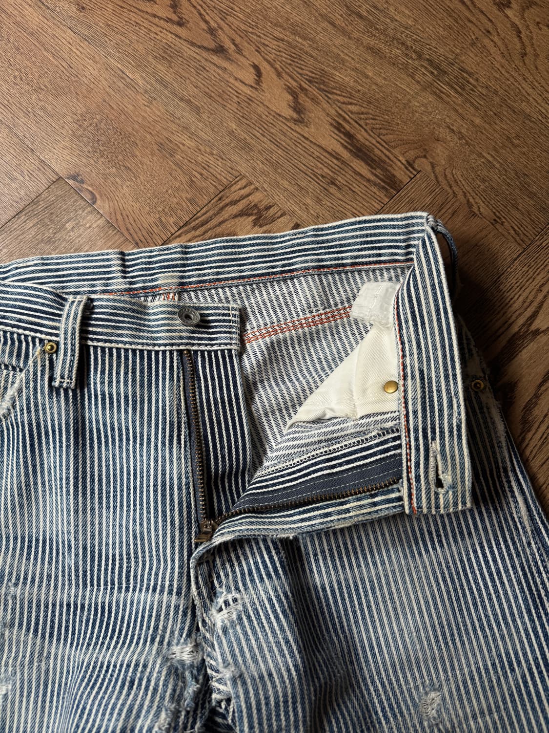 [30]아이언하트 빈티지 데미지 히코리 워크 데님 팬츠 상품이미지8