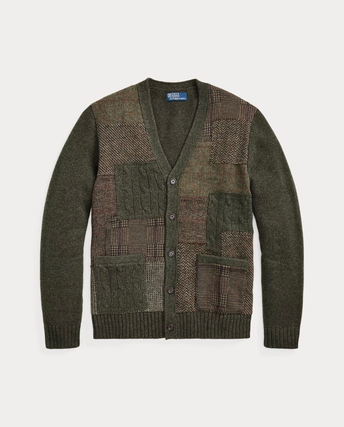 폴로 랄프로렌 트위드 패치워크 가디건 L 상품이미지1