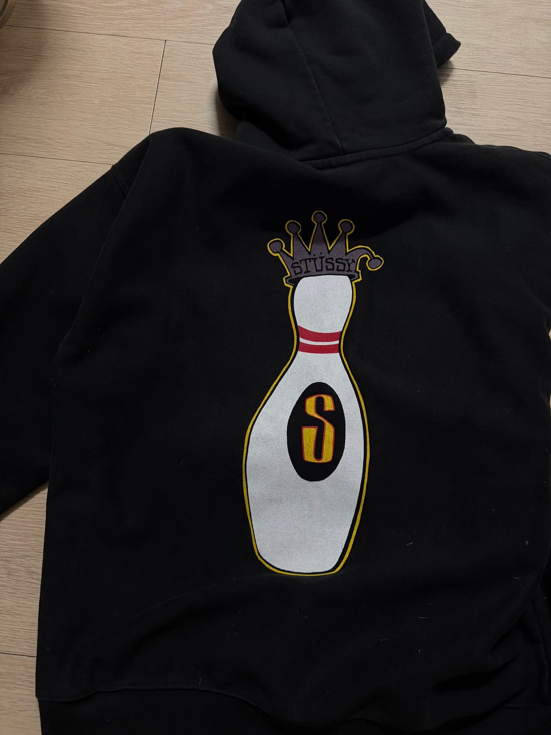 스투시 킹핀 후드집업 블랙 상품이미지1