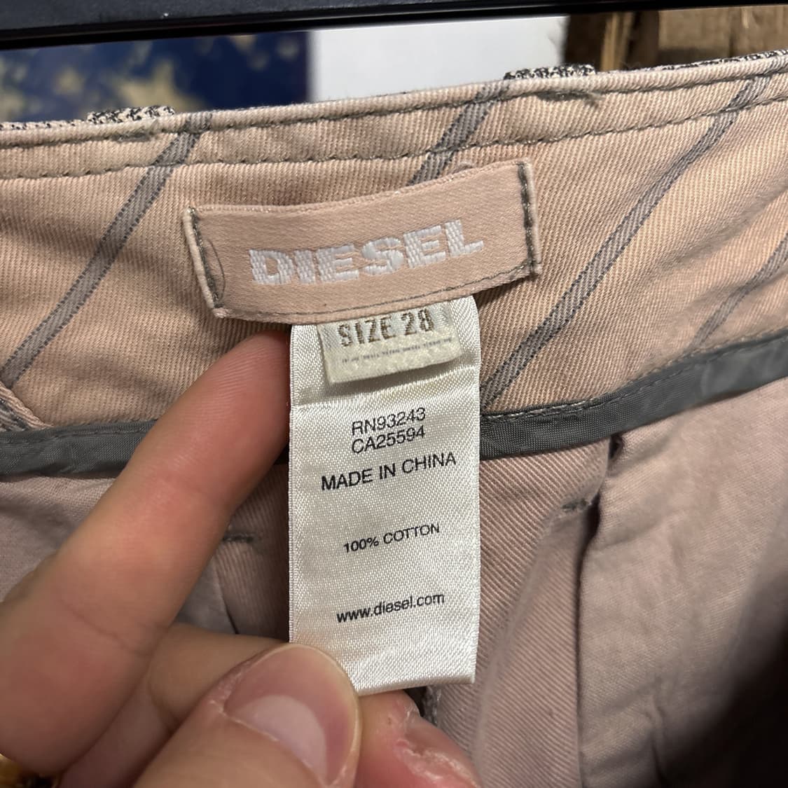 00s 디젤 마이크로 하운즈투스 체크 투턱 치노슬랙스 N629 상품이미지8