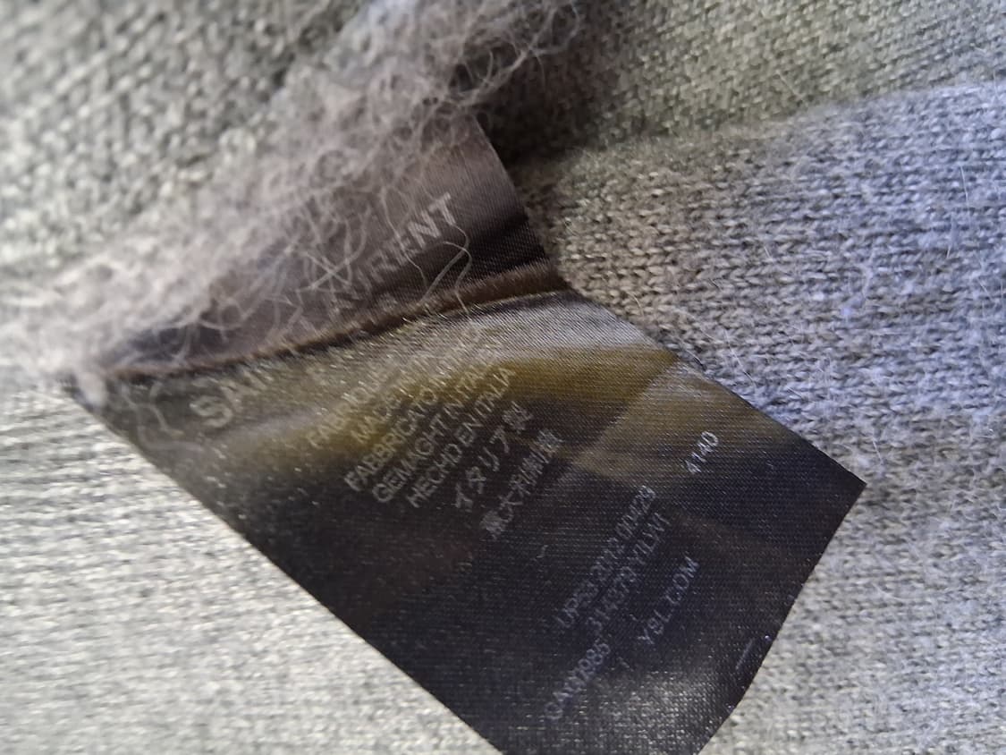 명품)생로랑  후드 앙고라 롱가디건 #신품급 상품이미지7