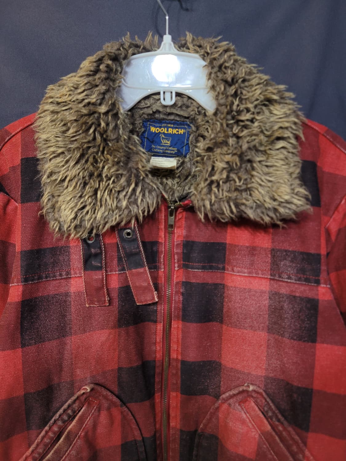 Woolrich 울리치 90s 초빈티지 타탄체크 펑크 쉐르파 워크자켓 상품이미지2