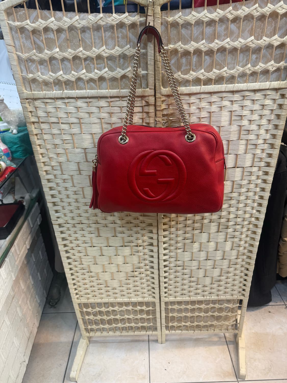 정품 구찌 소호태슬 디스코 체인백 팝니다 상품이미지1