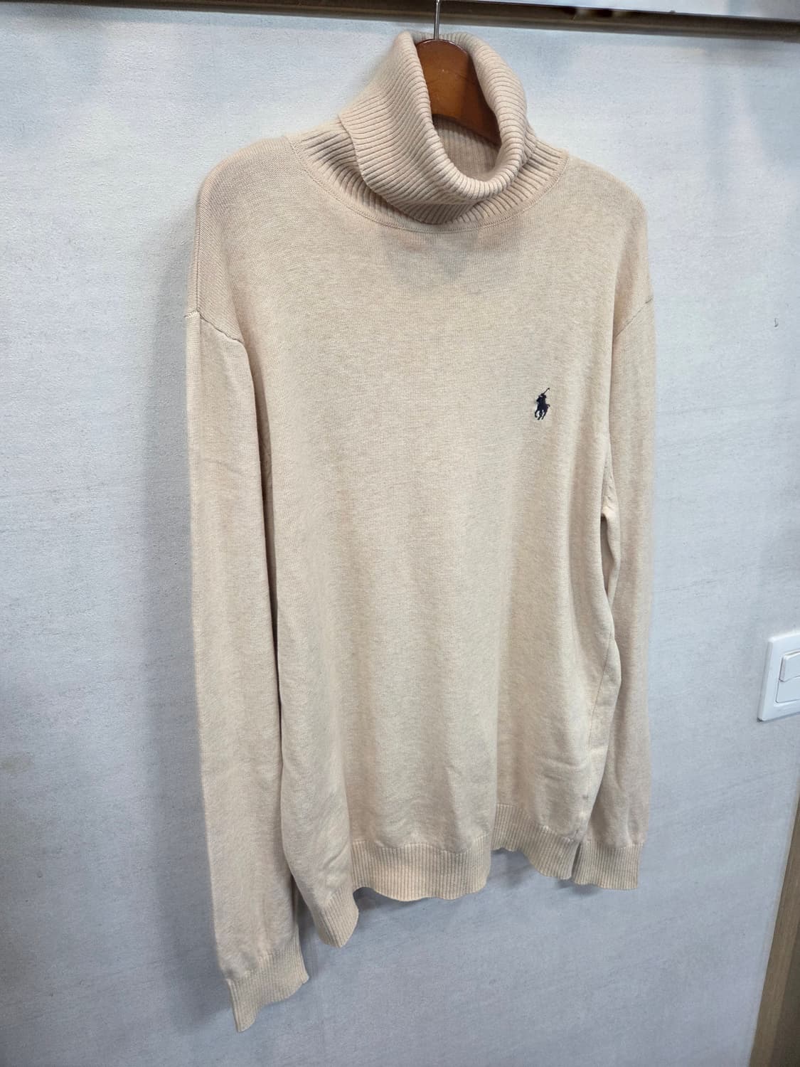 폴로랄프로렌 목 폴라 니트 베이지 xl 상품이미지6