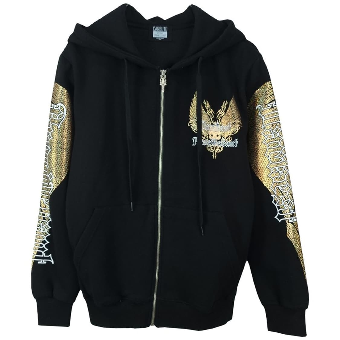 [빈티지] Y2K 그래픽 프린팅 후드 집업 블랙 M18701 상품이미지2