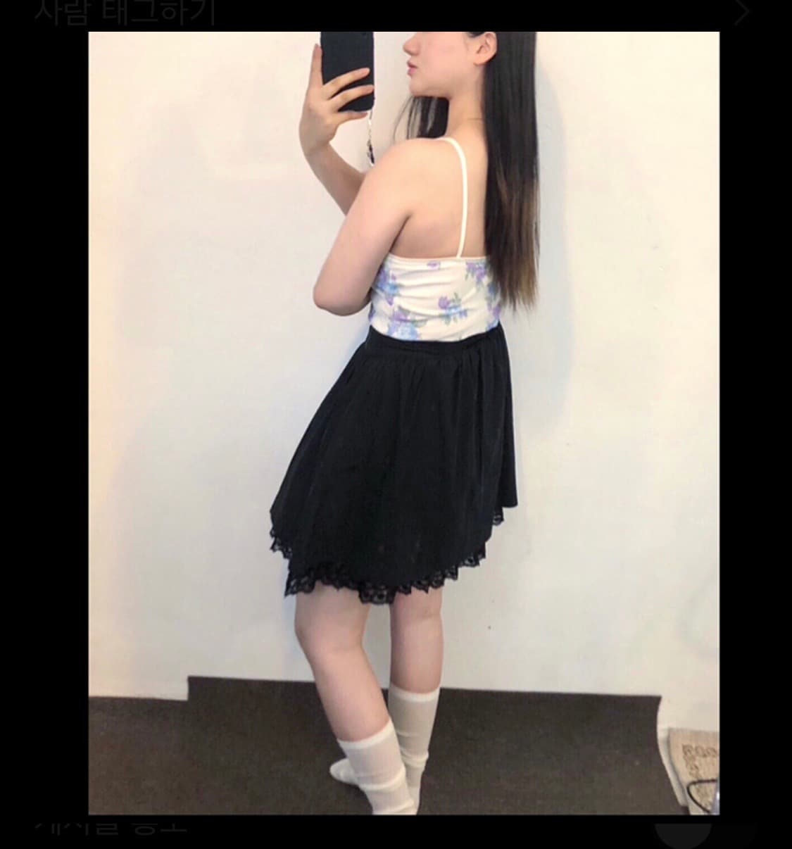 Vintage 💿 Lest rose black rib 상품이미지9