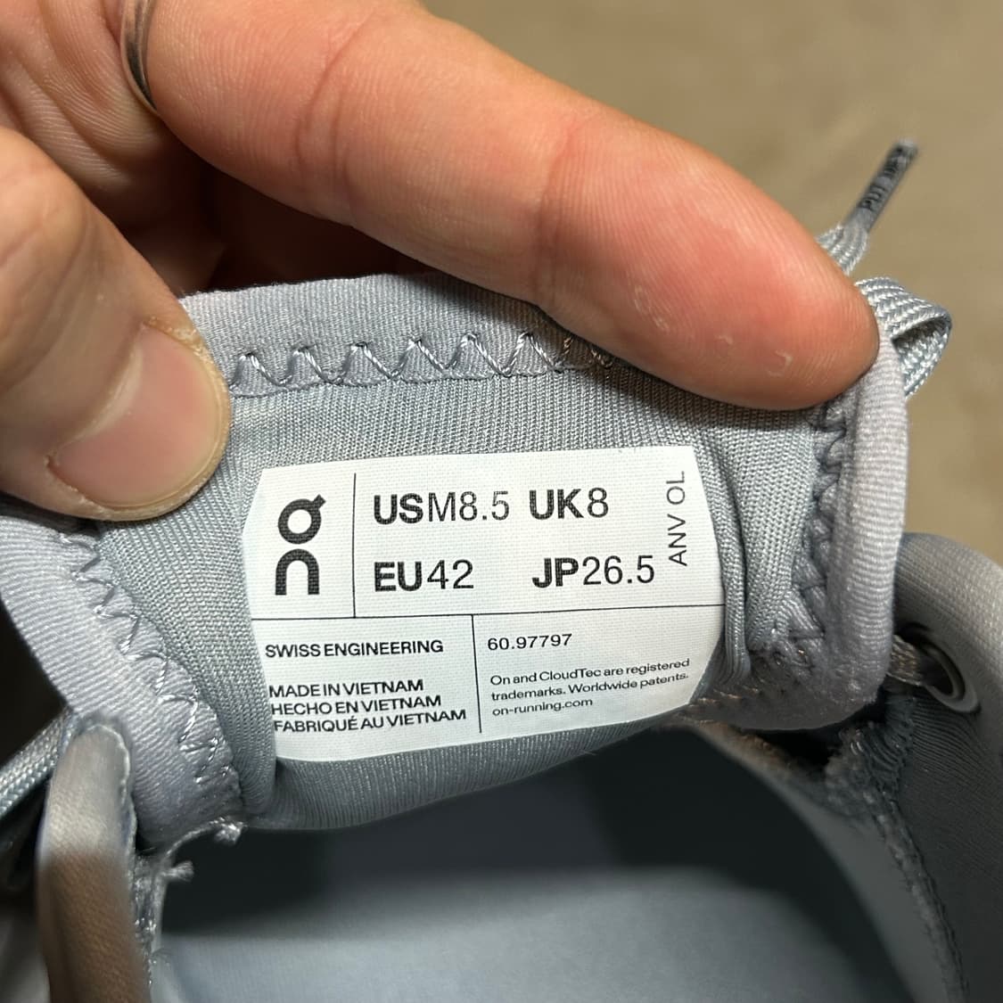 265) 온러닝 클라우드X3 미스트/락 신발 상품이미지9