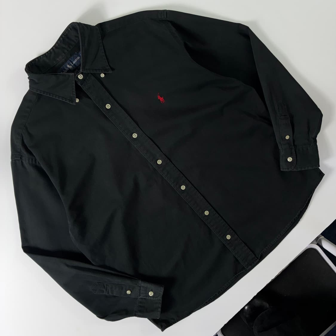 Polo  폴로 랄프로렌 자수 블레이크 코튼 블랙 셔츠   상품이미지2