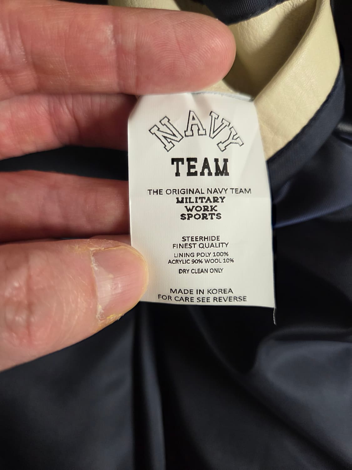 가죽 바시티 자켓 상품이미지3