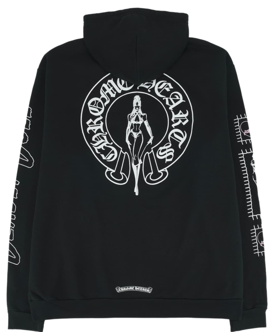 [L] 크롬하츠 홀스슈 바인 대거 데들리돌 집업 후드 블랙 상품이미지2