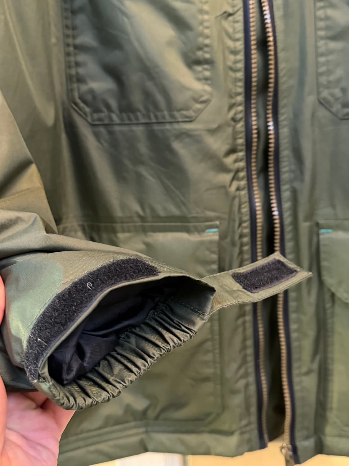 Logos 카키 폴리쉘 콘트라스트 플리스 카라 자켓 L 상품이미지5