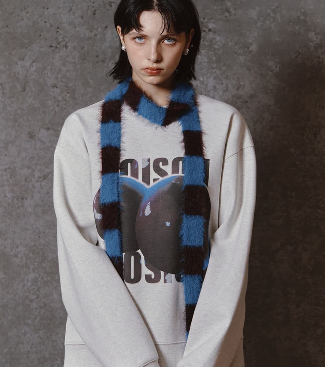 민더리 블루 스트라이프 머플러 상품이미지2